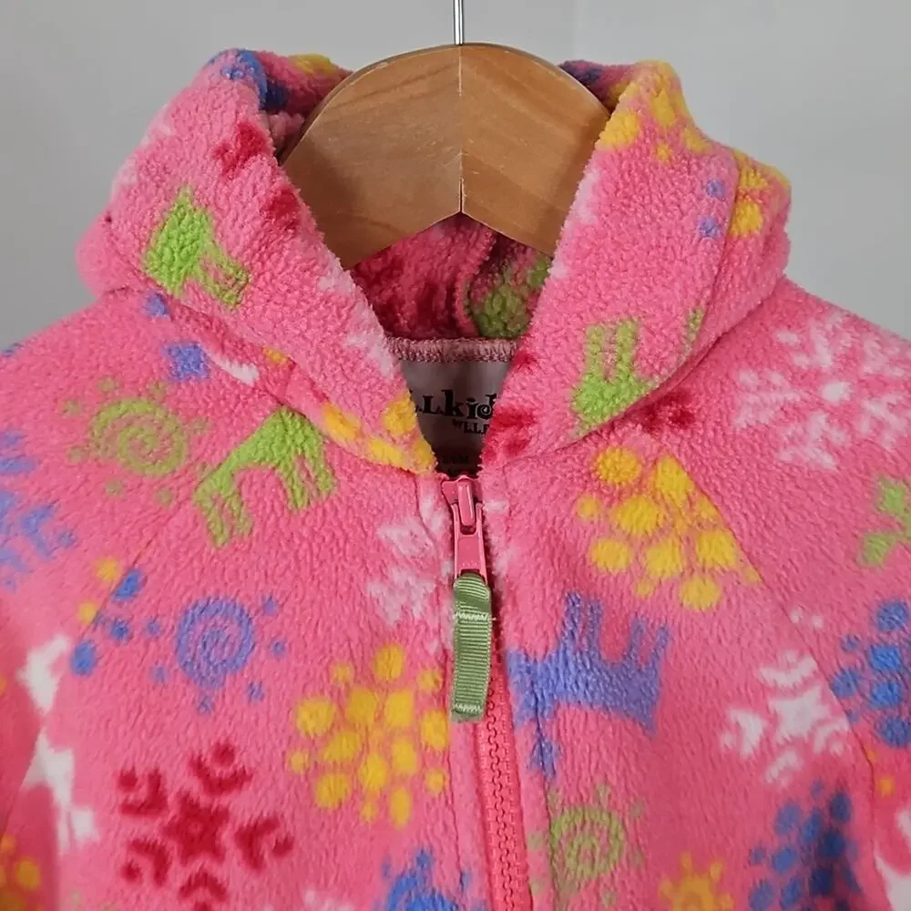 L.L. Bean Vintage L.L. Kids Pink Fleece Winter Baby Bunting |‎ Infant 3-6 Months
